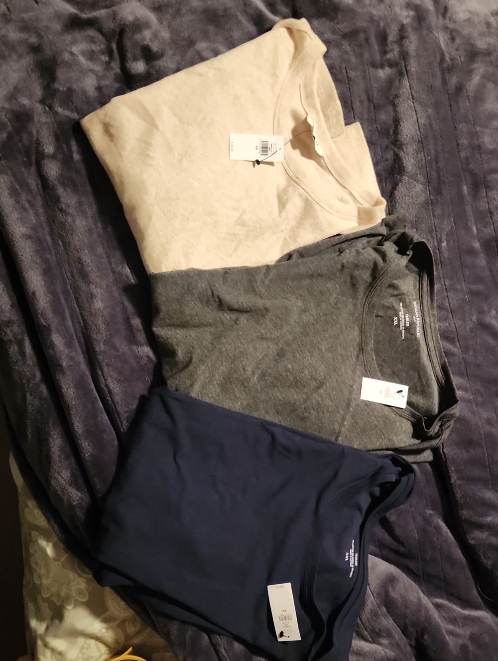 Women 3-Pack Crewneck Tees - Navy, Gray, Cream